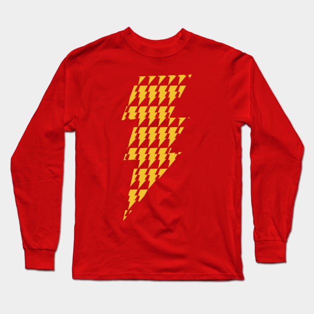 Shazam Lightning Logo Long Sleeve T-Shirt by Heroified